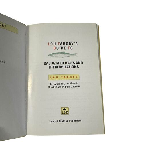 Lou Tabory's Guide to Saltwater Baits & Their Imitations 1995 First Edition - Picture 4 of 4